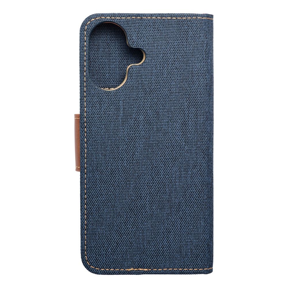 CANVAS Book case for IPHONE 16 navy blue