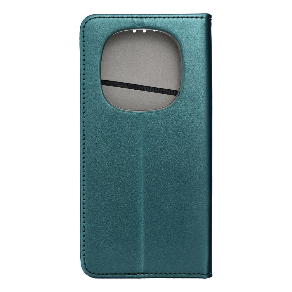 SMART MAGNETO Book case for XIAOMI Redmi Note 14 PRO 5G / 14 PRO PLUS 5G dark green