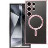 ELECTRO MAG COVER case compatible with MagSafe for SAMSUNG S25 FE rose gold
