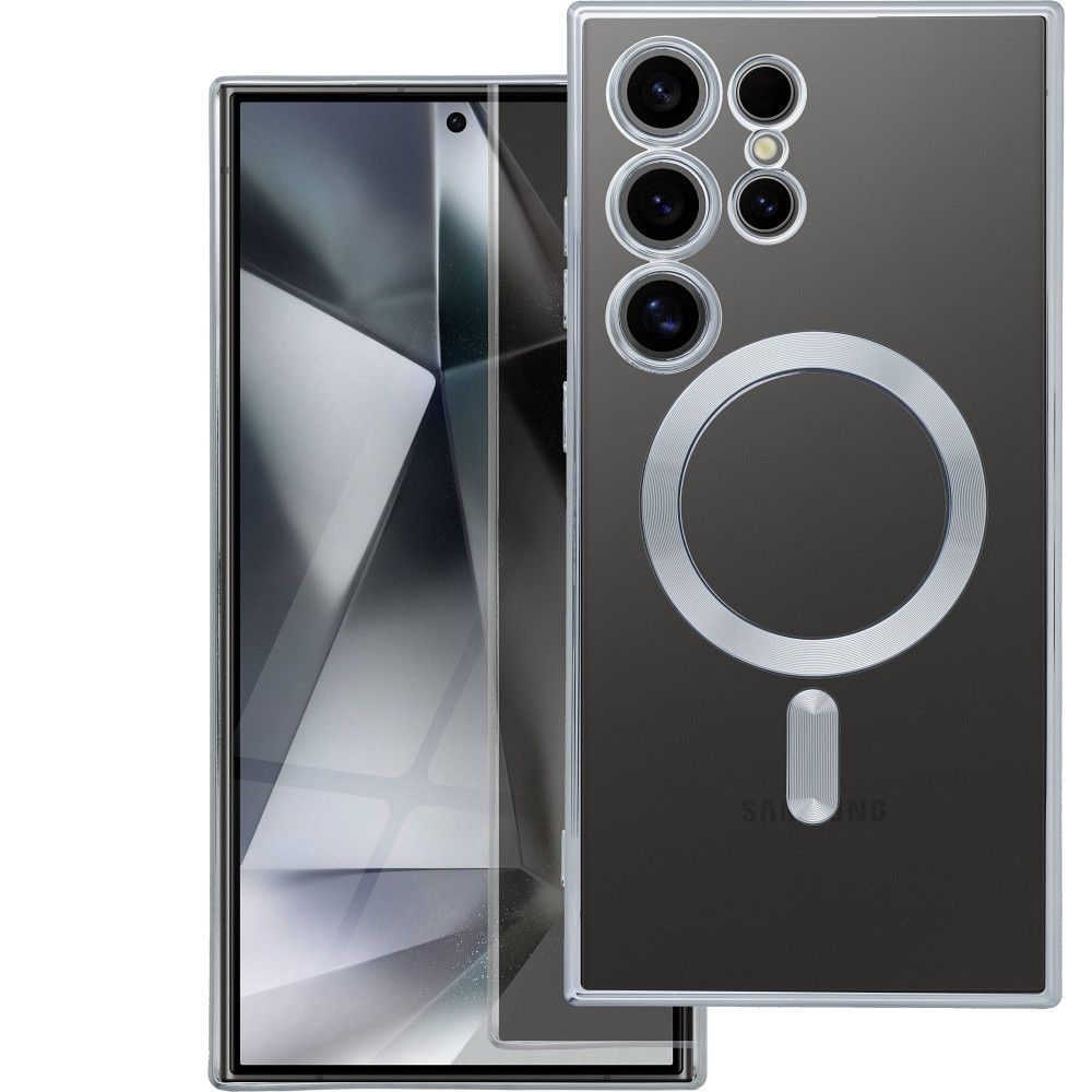 ELECTRO MAG COVER case compatible with MagSafe for SAMSUNG S25 FE silver