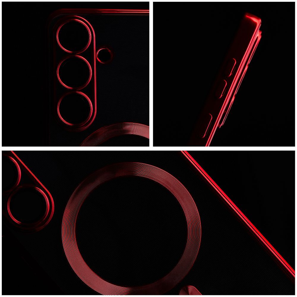 ELECTRO MAG COVER case compatible with MagSafe for SAMSUNG S25 Edge red