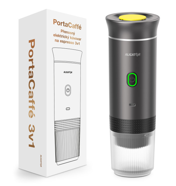 Aligator PortaCaffé 3v1 Přenosný kávovar šedá