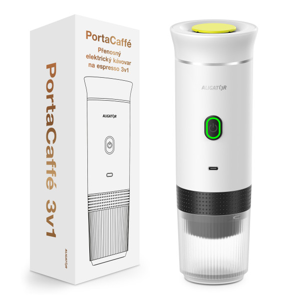Přenosný kávovar ALIGATOR PortaCaffé 3v1 bílý
