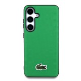 Lacoste Iconic Petit Pique Woven Logo MagSafe Zadní Kryt pro Samsung Galaxy S25 Green