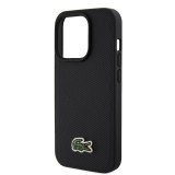 Lacoste Iconic Petit Pique Woven Logo MagSafe Zadní Kryt pro iPhone 15 Pro Black + USB-C/USB-C Datový Kabel