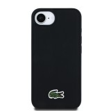 Lacoste Iconic Petit Pique Woven Logo MagSafe Zadní Kryt pro iPhone 16e Black
