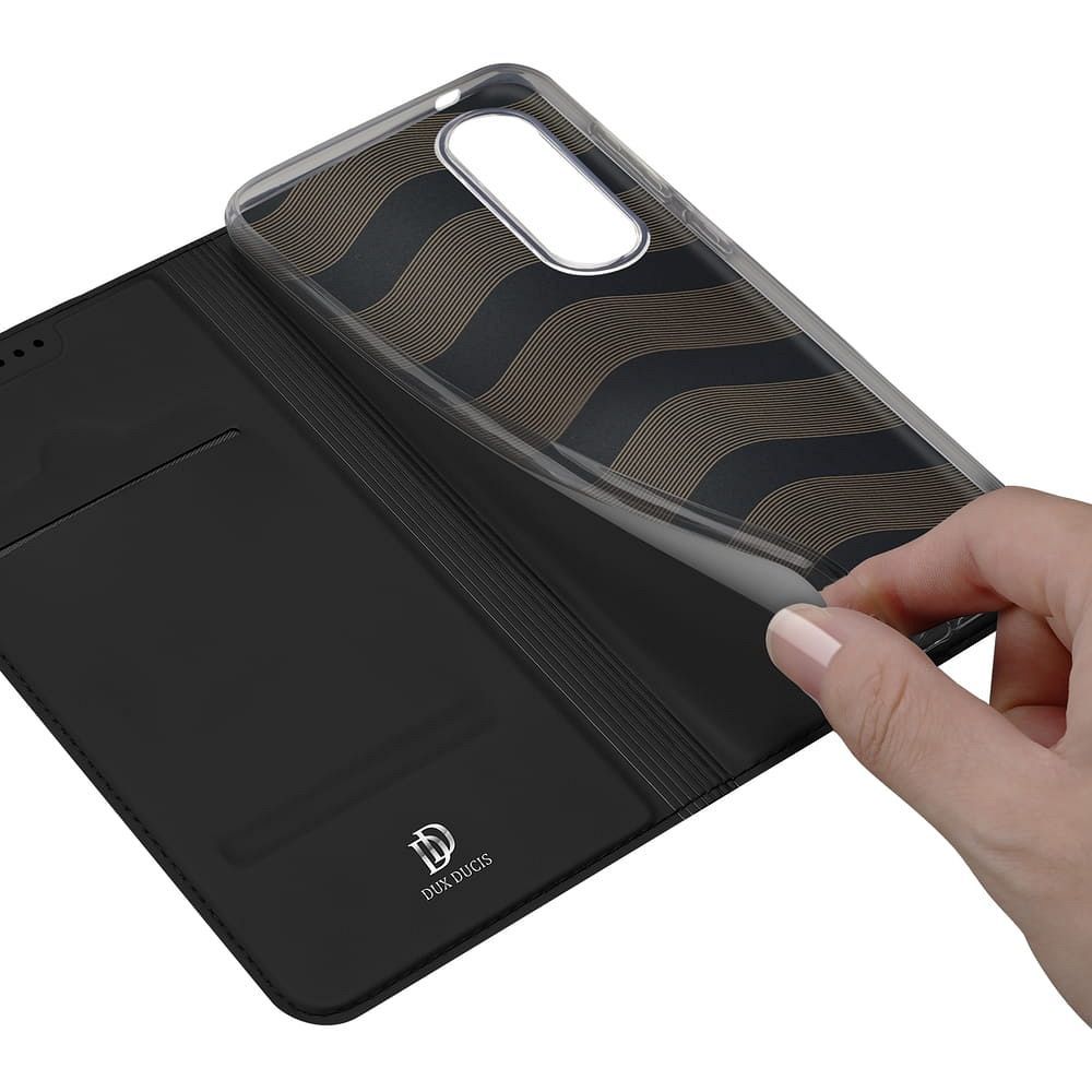 Flipové pouzdro DUX DUCIS wallet case SKIN PRO pro Samsung Galaxy A06 5G, černá
