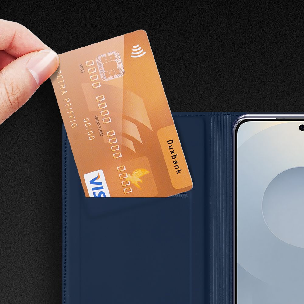 DUX DUCIS wallet case SKIN PRO for SAMSUNG S25 Edge blue