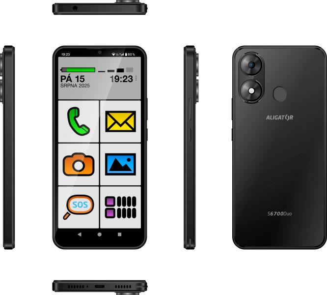 Aligator S6700 Senior 4GB/128GB černá