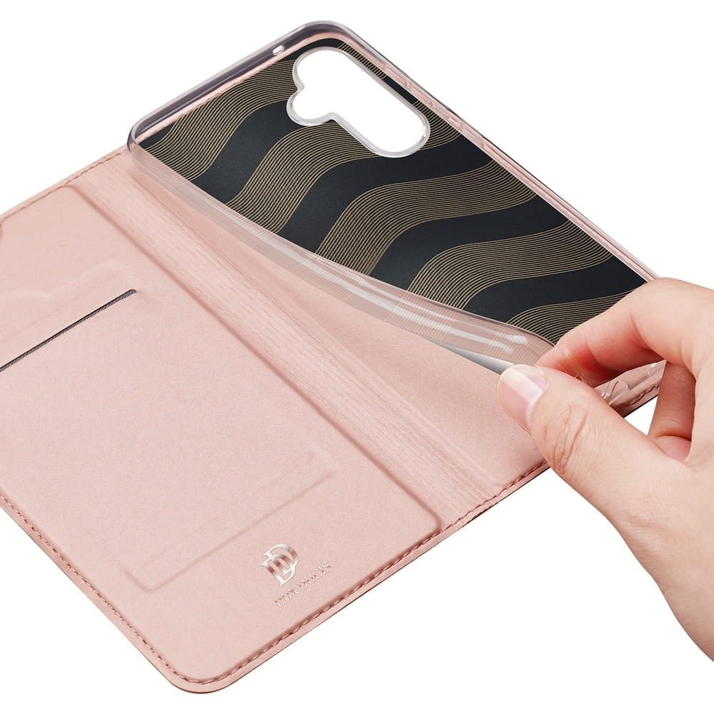 Flipové pouzdro DUX DUCIS wallet case SKIN PRO pro Samsung Galaxy S24 FE, růžová