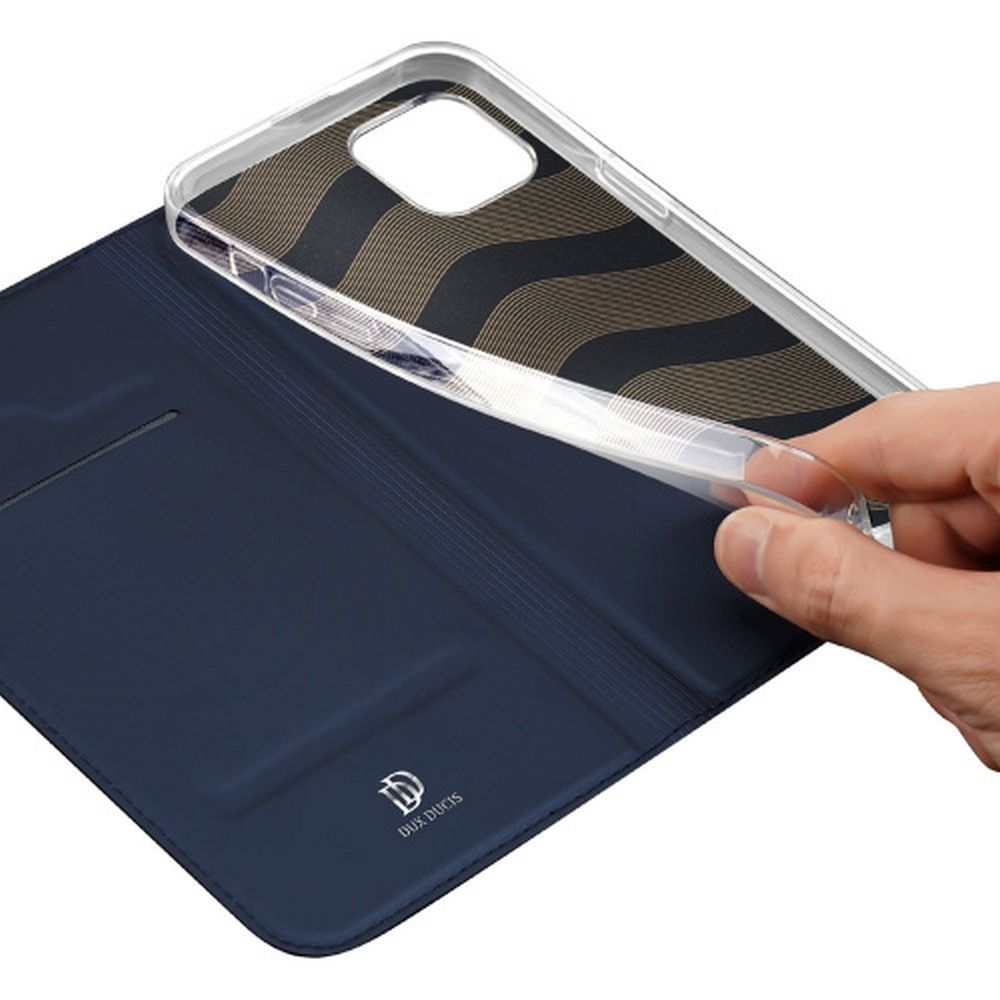 DUX DUCIS wallet case SKIN PRO for IPHONE 15 Plus blue