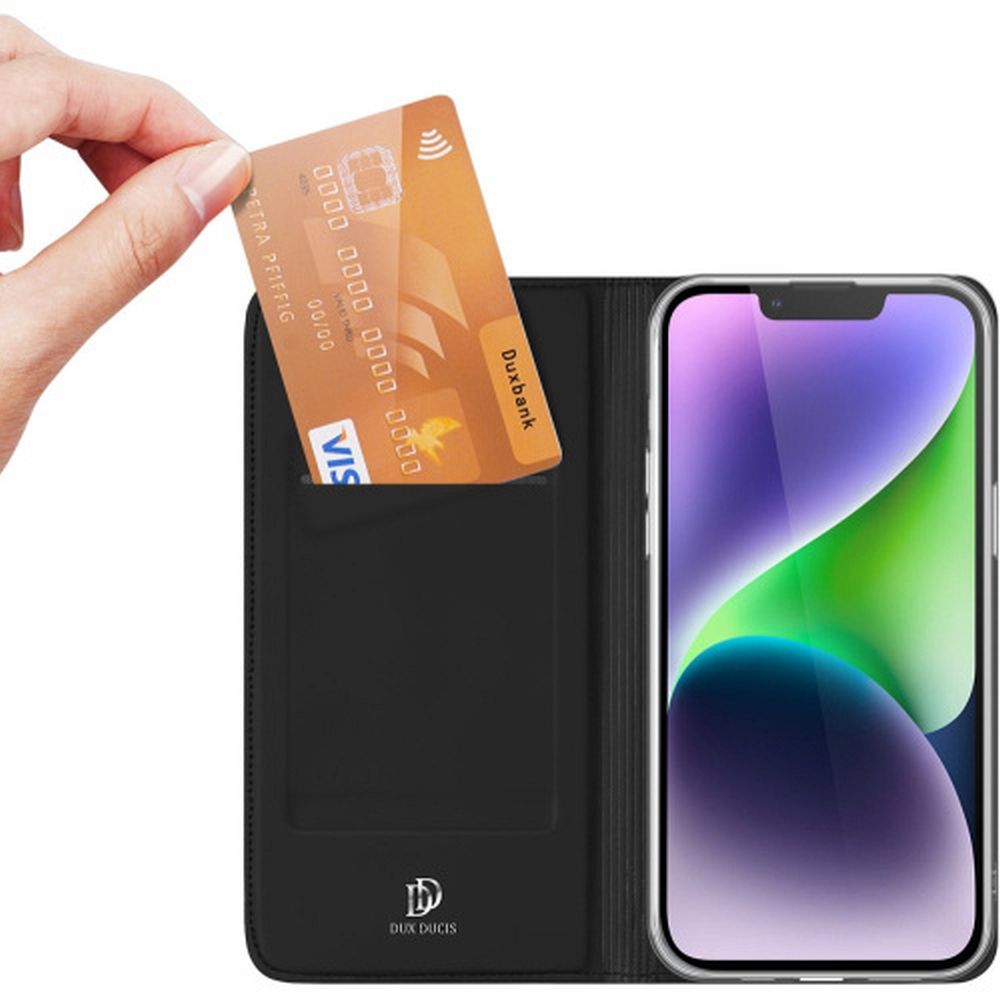 DUX DUCIS wallet case SKIN PRO for IPHONE 15 Plus black