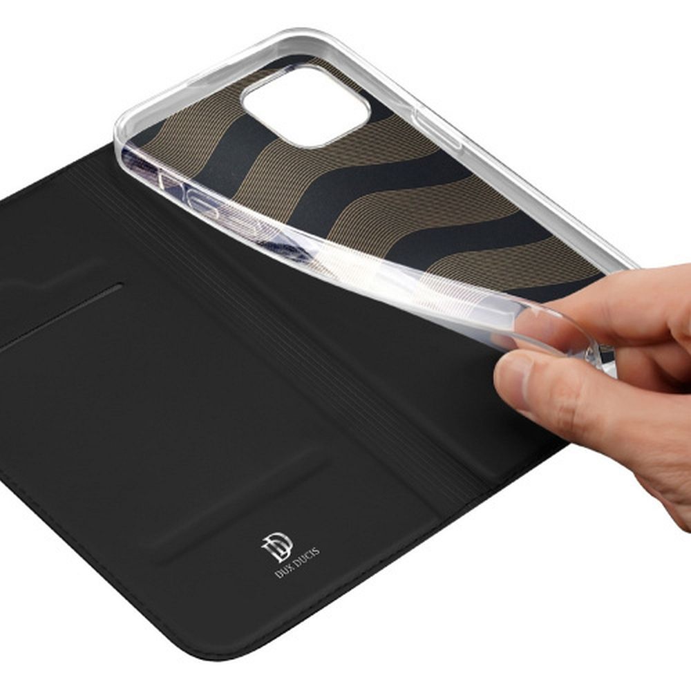 DUX DUCIS wallet case SKIN PRO for IPHONE 15 Plus black