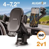 Držák do auta s výsuvným ramenem HA21 Aligator Multi na čelní sklo a palubní desku, univerzální