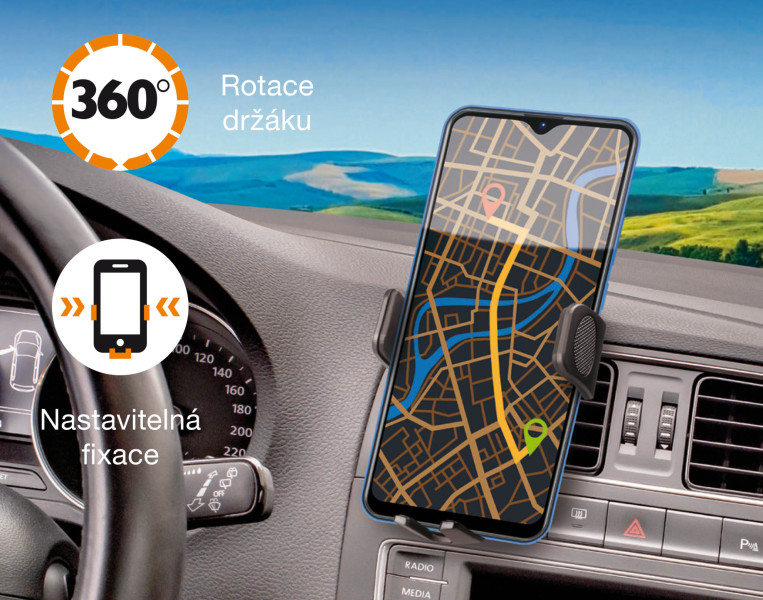 Aligator Multi HA20 Držák do auta s nastavitelnou fixací do ventilační mřížky, univerzální