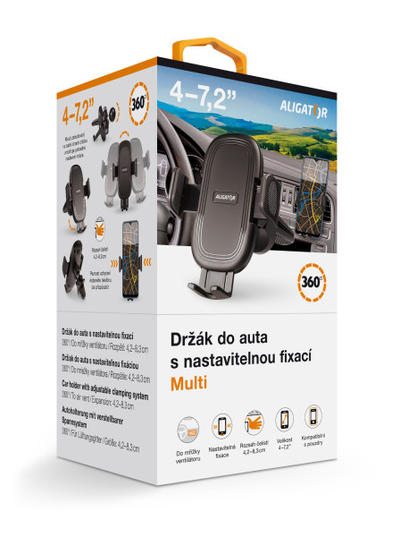 Aligator Multi HA20 Držák do auta s nastavitelnou fixací do ventilační mřížky, univerzální