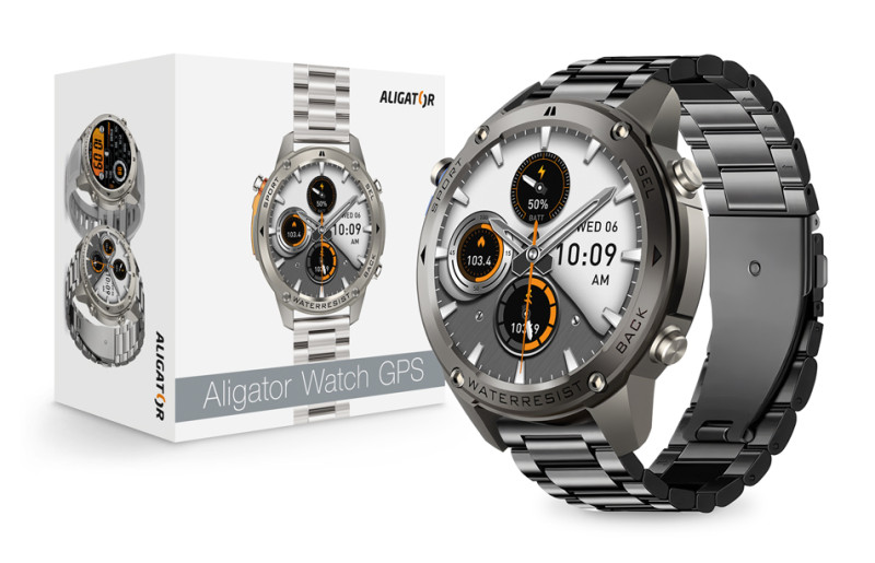 Chytré hodinky ALIGATOR Watch GPS, černé