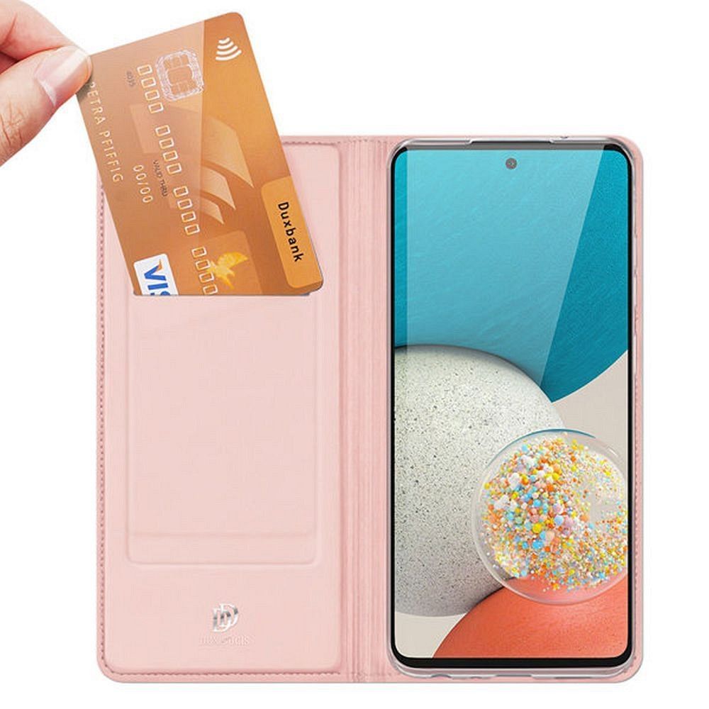 DUX DUCIS wallet case SKIN PRO for SAMSUNG A55 rose