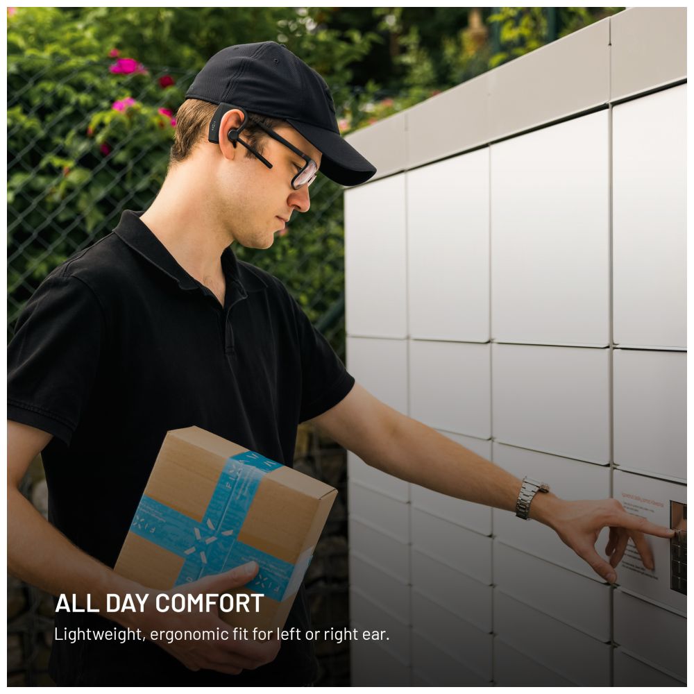 Bluetooth headset FIXED Talk Pro s ENC a otevřenou konstrukcí, černý