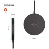 Bezdrátová nabíječka FIXED MagPad Slim s Qi2, podporou MagSafe, 15W, černá