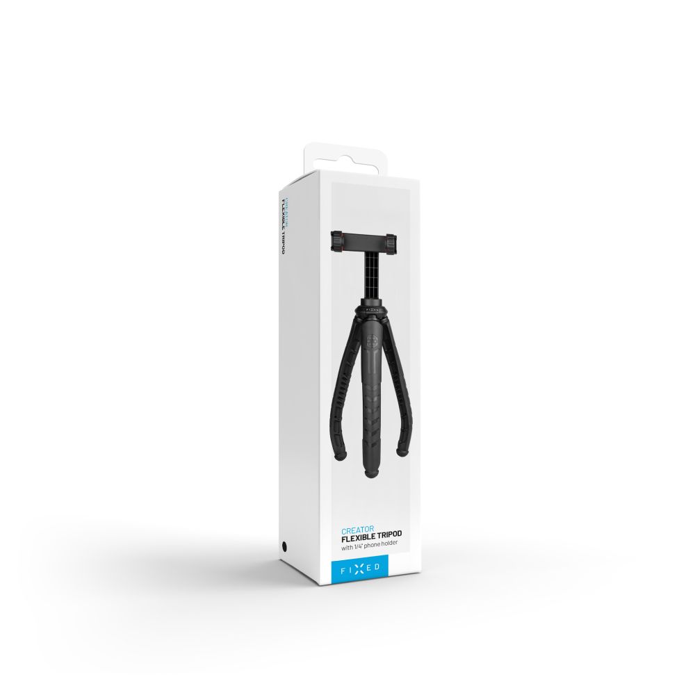 Flexibilní Stativ FIXED Creator s 1/4" držákem na telefon, černý