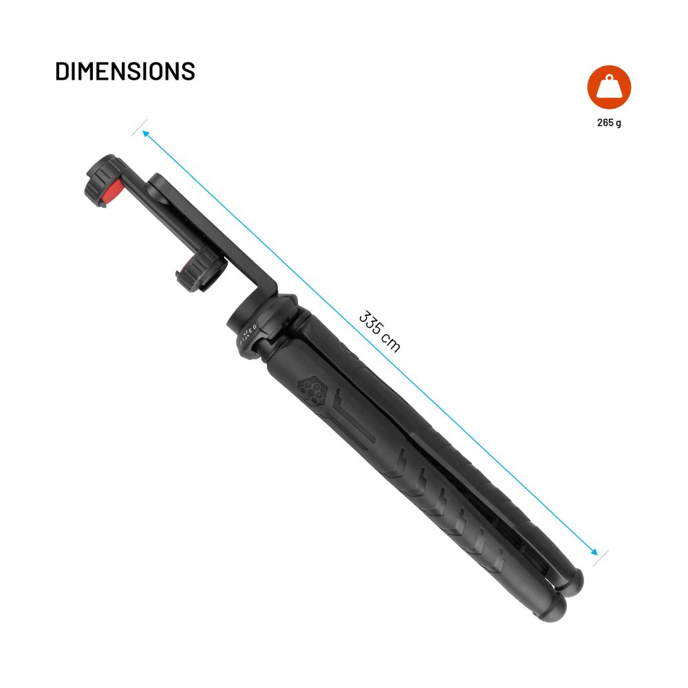 Flexibilní Stativ FIXED Creator s 1/4" držákem na telefon, černý