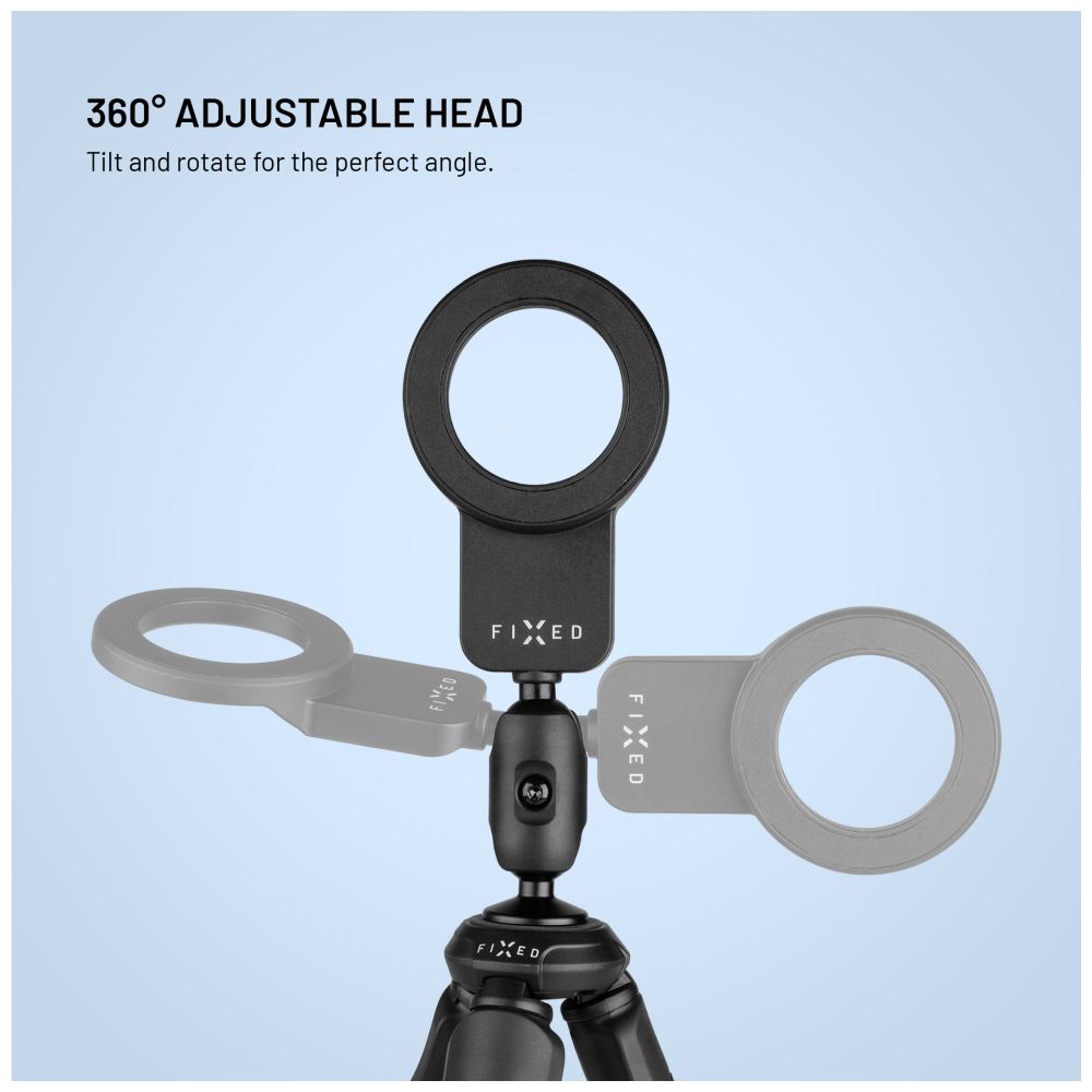 1/4" Magnetický Držiak na telefón FIXED, s podporou MagSafe, 1/4" závit, čierny