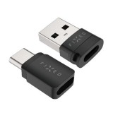 Hliníkový USB-C/C a USB-C/U Data blocker 2in1 FIXED, černá