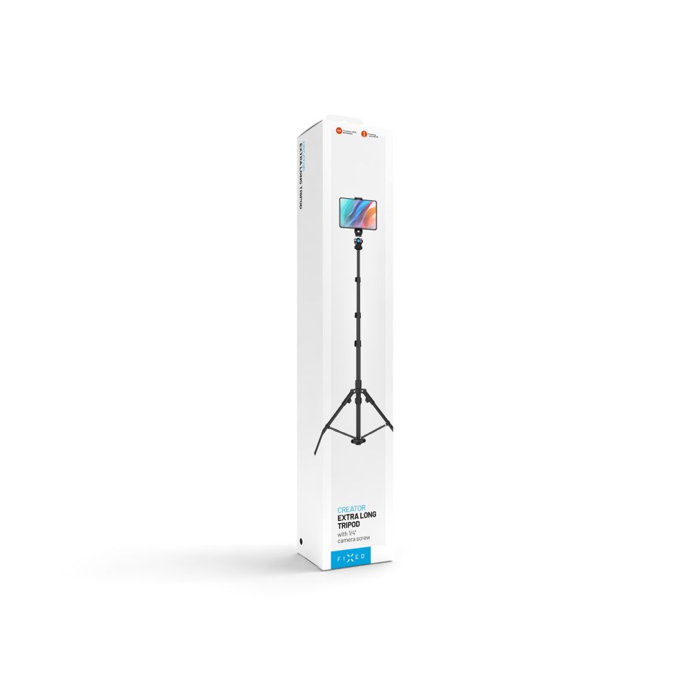 Extra dlouhý stativ FIXED Creator Tripod, 1,9m, 1/4" závit, černý