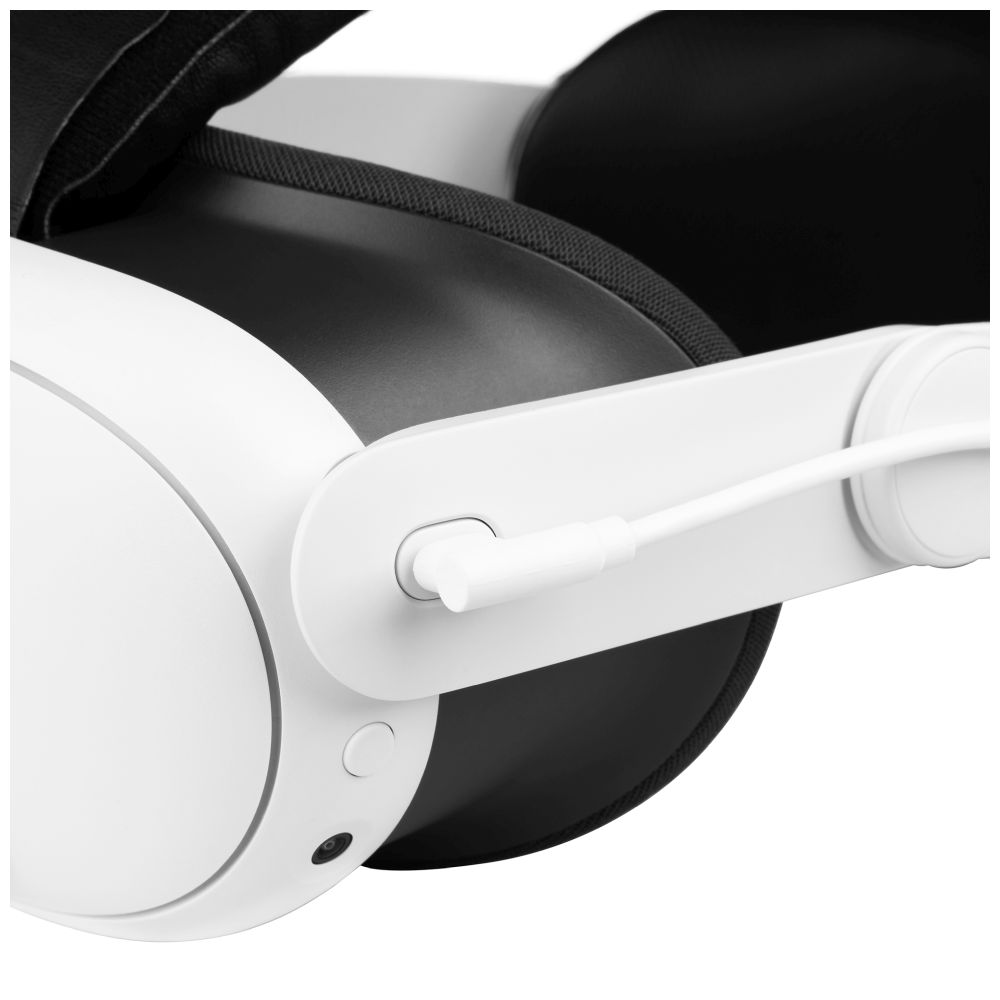 Náhlavní popruh s baterií FIXED VR Power Headstrap pro Meta Quest 3/3S, 6 000 mAh, bílý