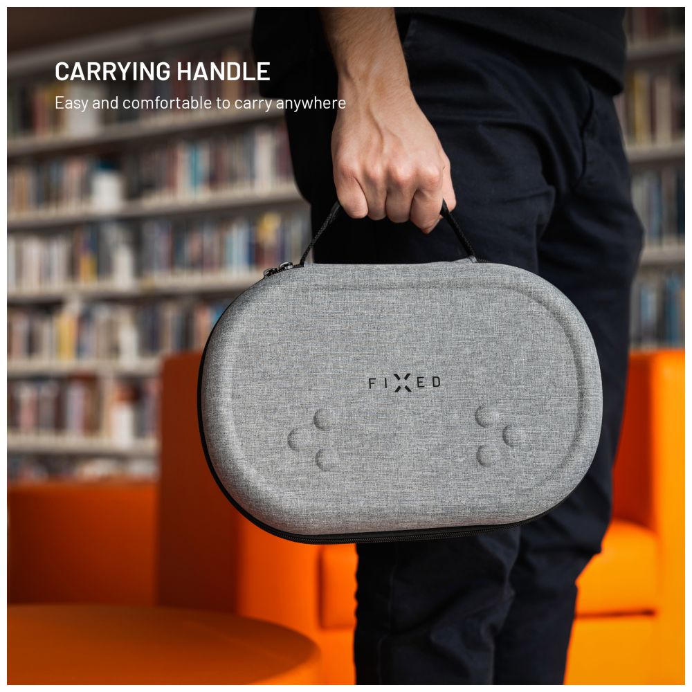 Ochranné pouzdro FIXED VR Protective Case pro Meta Quest 3/3S, šedé