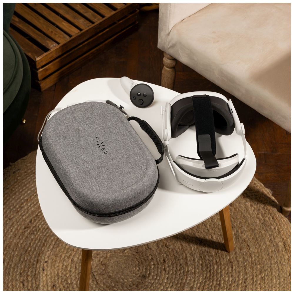 Ochranné pouzdro FIXED VR Protective Case pro Meta Quest 3/3S, šedé