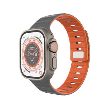 Magnetický řemínek FIXED Silicone Magnetic Strap pro Apple Watch 44/45/46/49mm, světle šedá