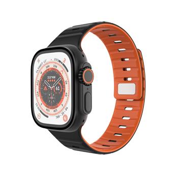 Magnetický řemínek FIXED Silicone Magnetic Strap pro Apple Watch 44/45/46/49mm, černá