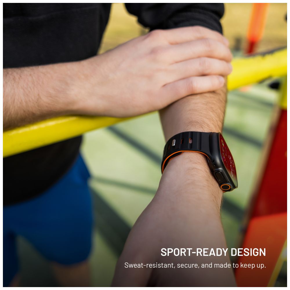 Magnetický řemínek FIXED Silicone Magnetic Strap pro Apple Watch 44/45/46/49mm, černý