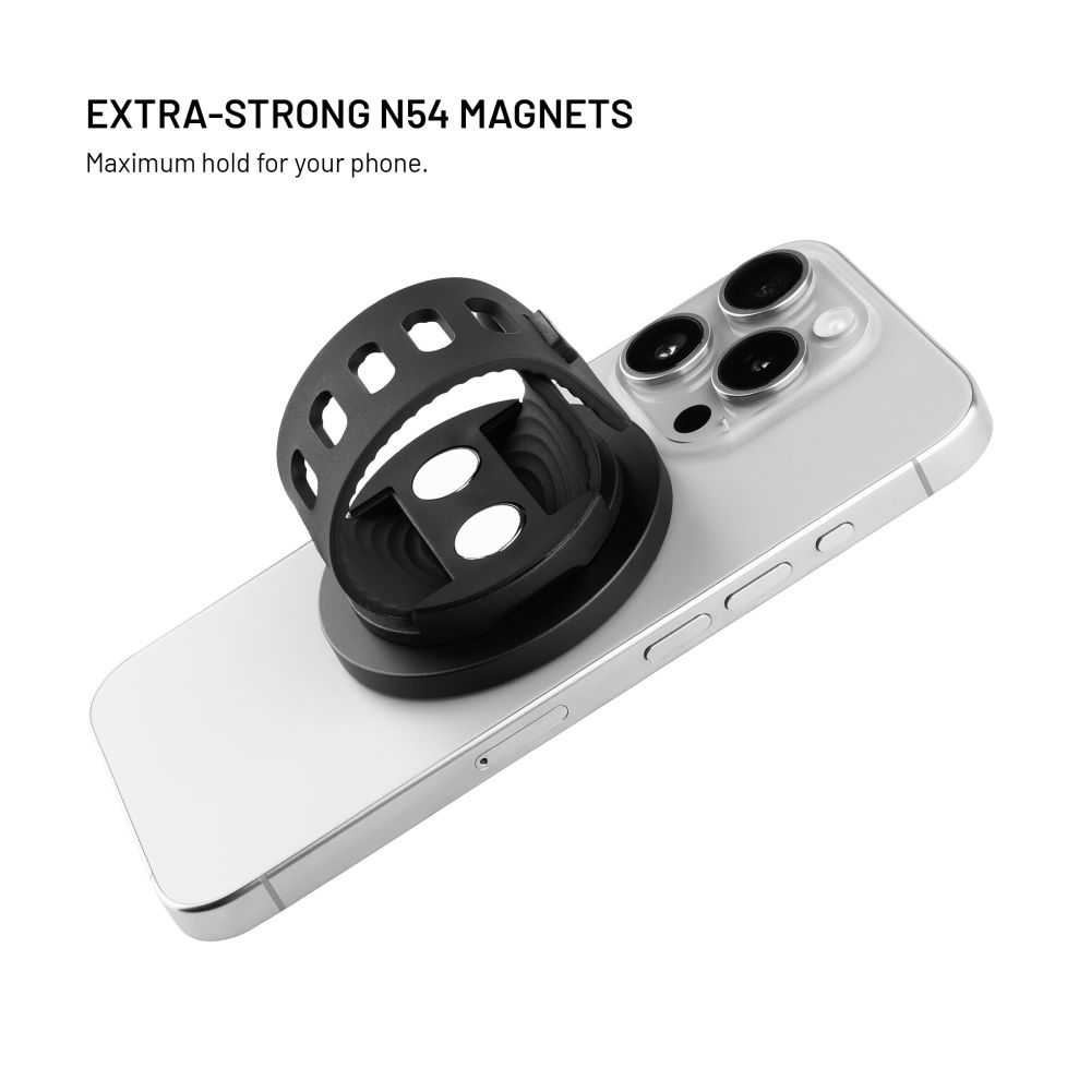 Fitness držák mobilního telefonu FIXED MagGrip Active s MagSafe uchycením, černý