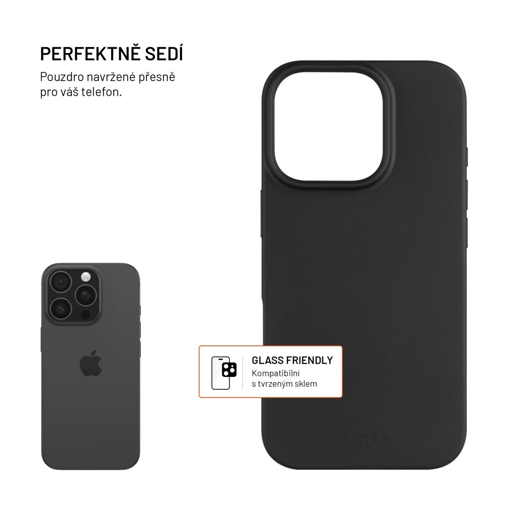 TPU gelový kryt FIXED ReStory pro Apple iPhone 17 Pro Max, černý