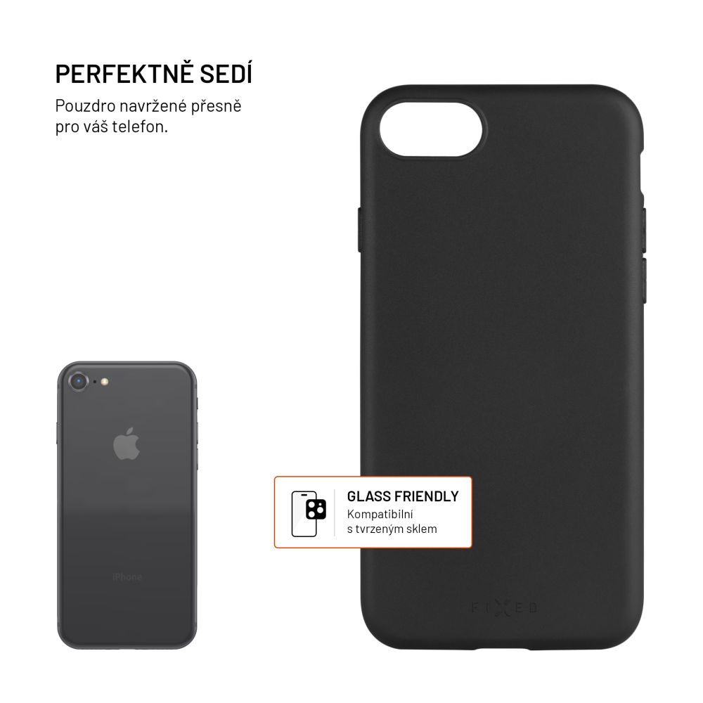 TPU gelový kryt FIXED ReStory pro Apple iPhone 7/8/SE (2020/2022), černý