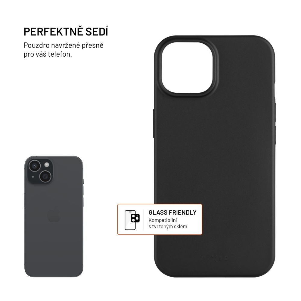 TPU gelový kryt FIXED ReStory pro Apple iPhone 15, černý