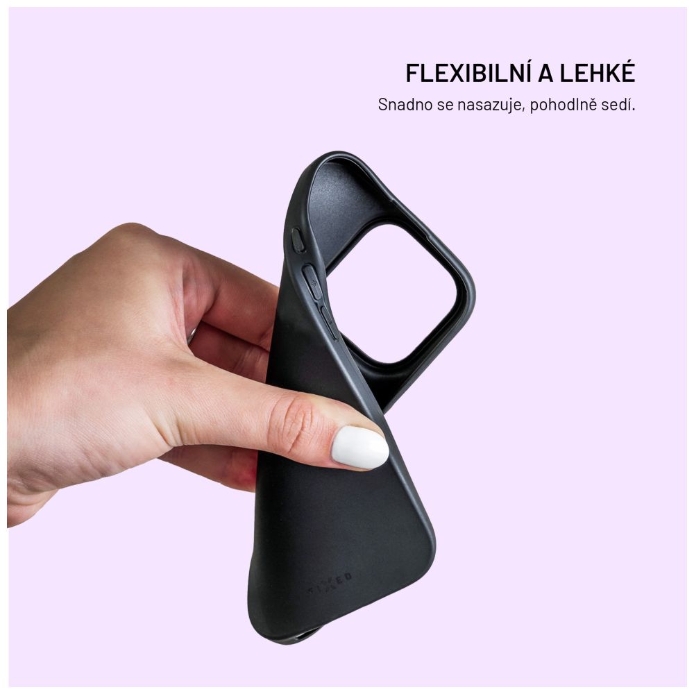 TPU gelový kryt FIXED ReStory pro Apple iPhone 15, černý