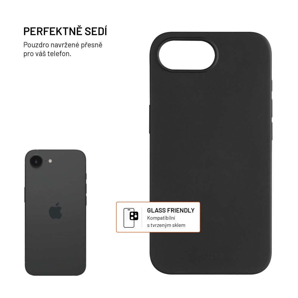 TPU gelový kryt FIXED ReStory pro Apple iPhone 16e, černý