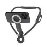 Držák telefonu na krk FIXED Creator Neck Phone Holder s podporou MagSafe, šedá