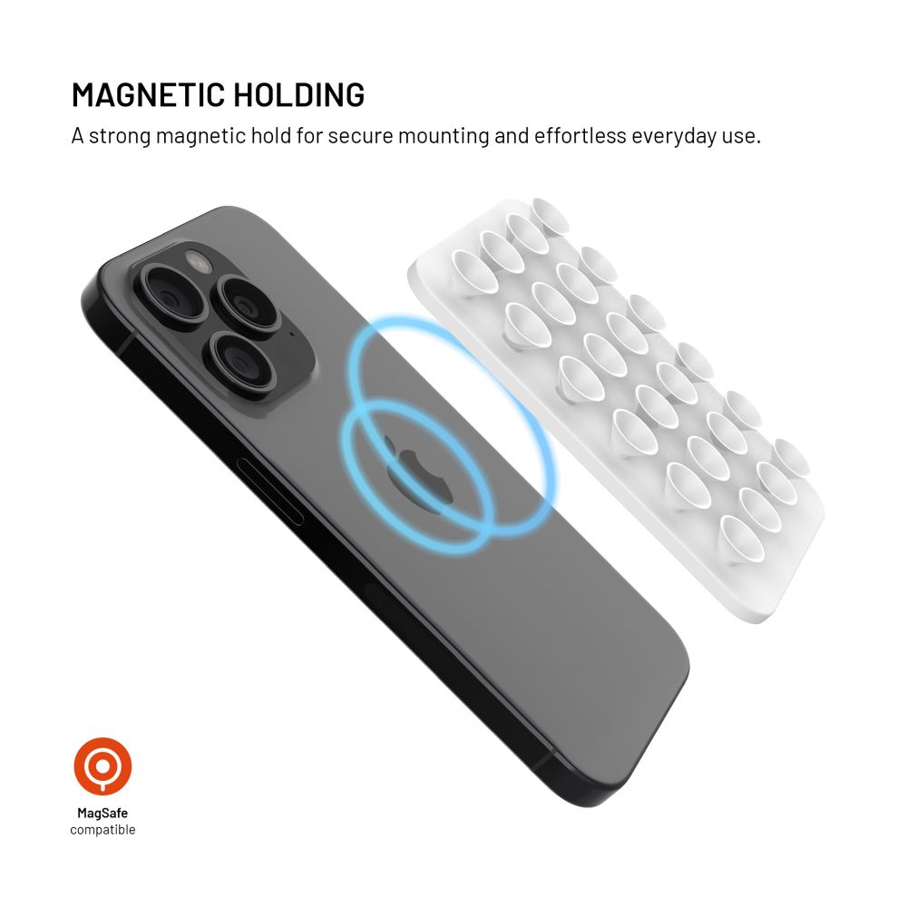 MagSafe držák s přísavkami FIXED MagMate, bílý