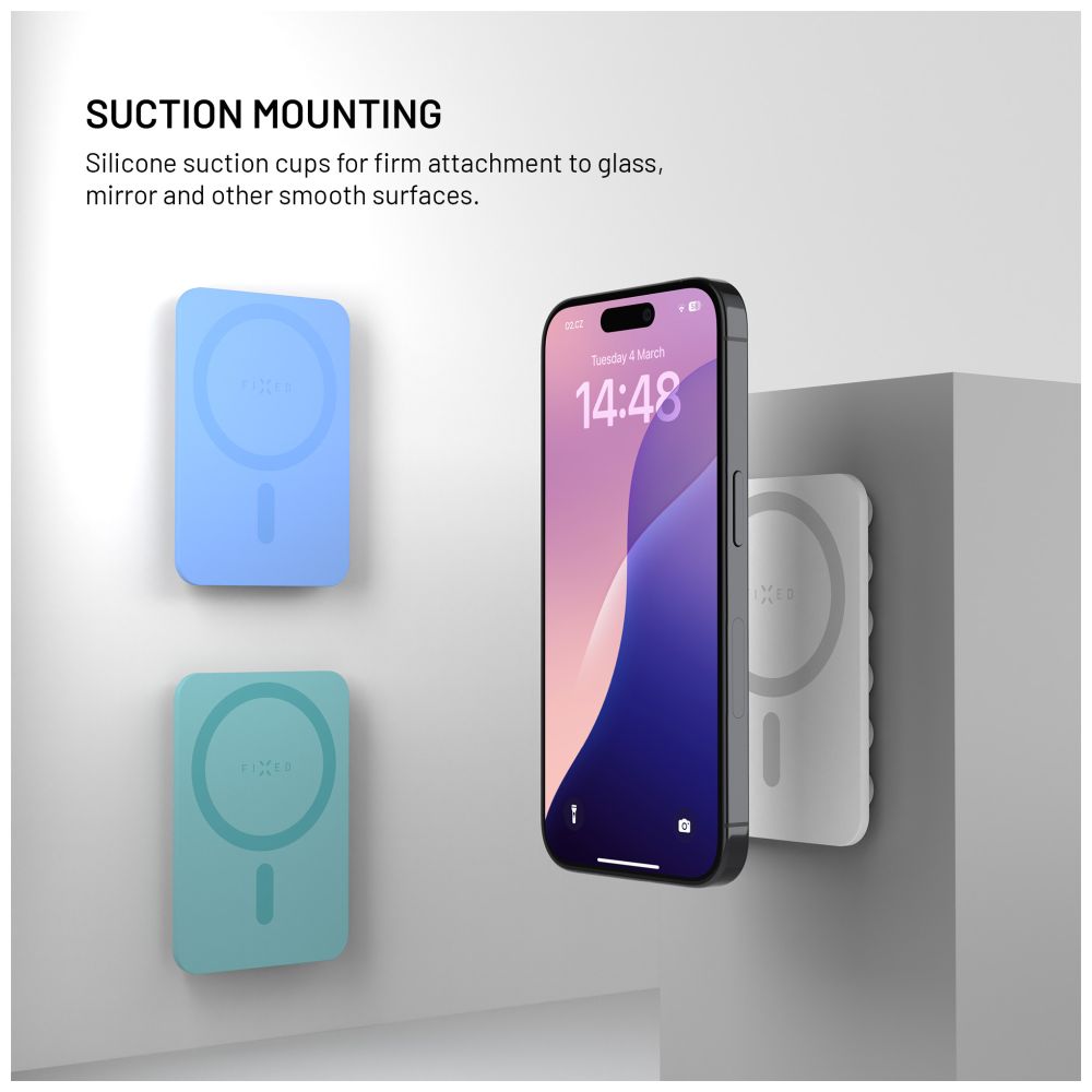 MagSafe držák s přísavkami FIXED MagMate, bílý