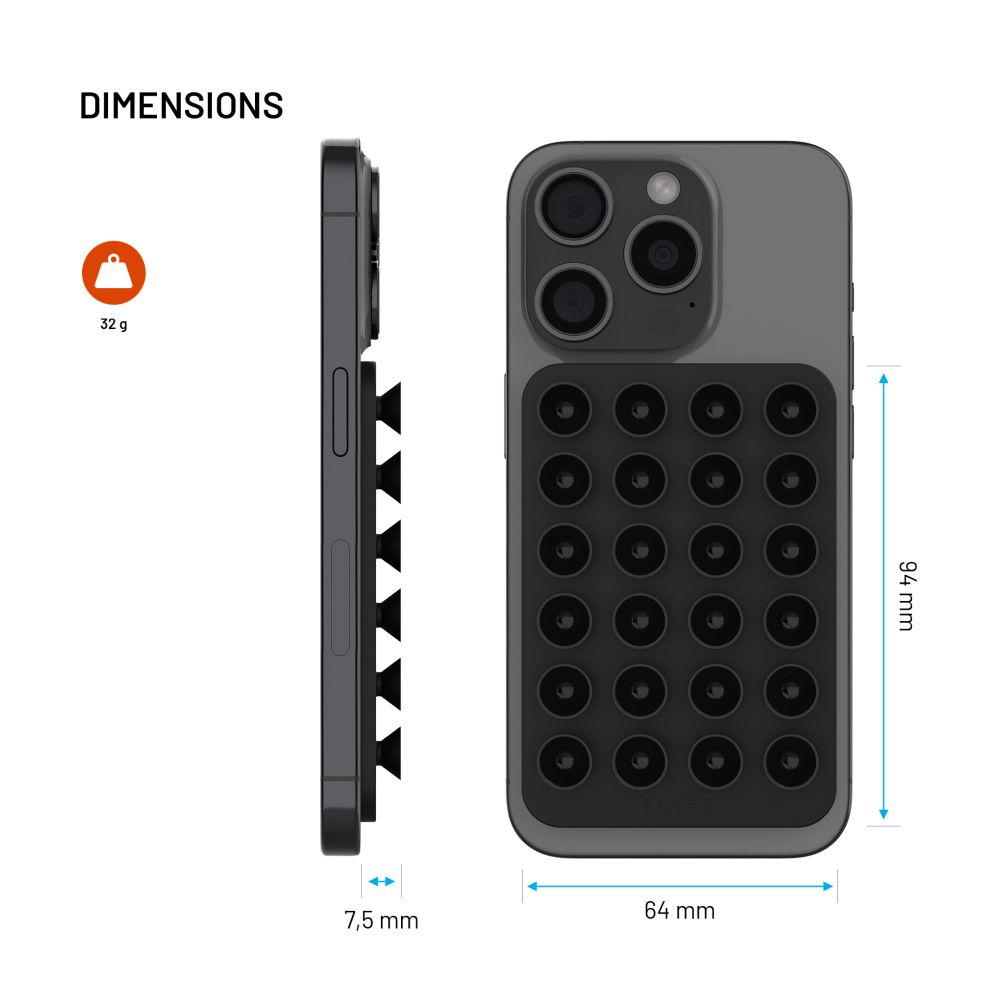 MagSafe držák s přísavkami FIXED MagMate, černý