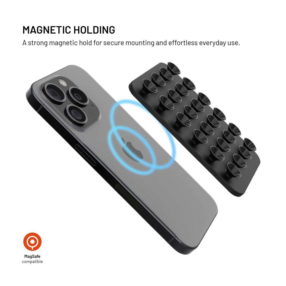 MagSafe držák s přísavkami FIXED MagMate, černý