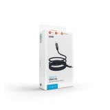 Dlouhý magnetický nabíjecí a datový opletený kabel FIXED s konektory USB-C/USB-C a podporou PD, 2m, USB 2.0, 240W, šedý