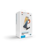 Stojánek s bezdrátovým nabíjením 3v1 FIXED MagPowerstation Alu 2 s podporou MagSafe, 15W+3.5W+2.5W, Qi2, titanový