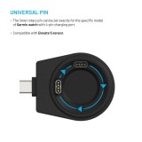 Nabíjecí USB-C adaptér FIXED pro smartwatch Garmin Fenix 5/6/7/7X/8, Epix, Venu 2/3/3S, Vívoactive 3/4/5, černý