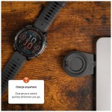 Nabíjecí USB-C adaptér FIXED pro smartwatch Garmin Fenix 5/6/7/7X/8, Epix, Venu 2/3/3S, Vívoactive 3/4/5, černý